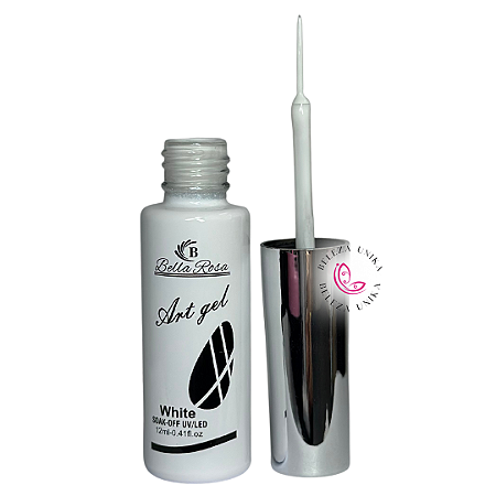 Esmalte em Gel Traço Fino Branco 12ml - Bella Rosa