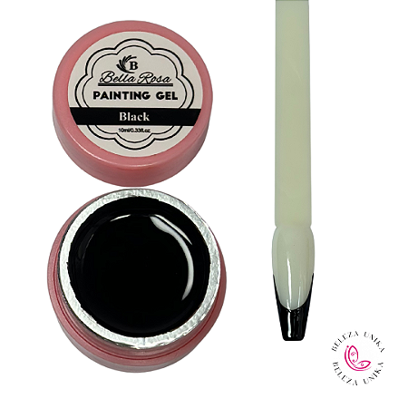 Painting Gel Black 10ml - Bella Rosa
