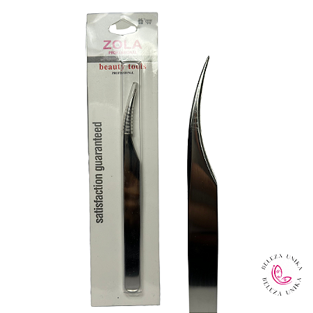 Pinça Curva Classica Pressisão Prata - Zola
