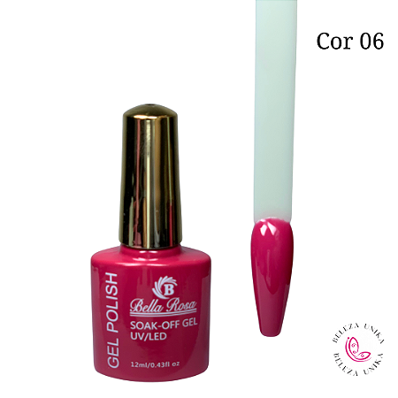 Esmalte em Gel Bella Rosa Polish 12ml Cor 06