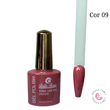 Esmalte em Gel Bella Rosa Polish 12ml Cor 09