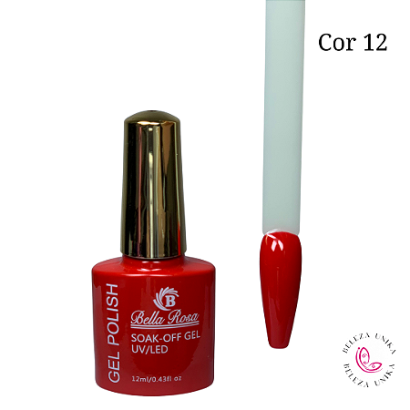 Esmalte em Gel Bella Rosa Polish 12ml Cor 12