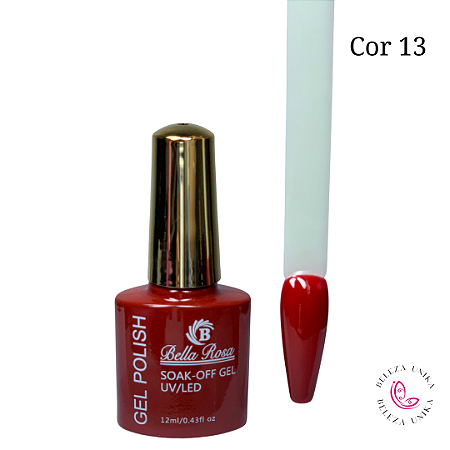Esmalte em Gel Bella Rosa Polish 12ml Cor 13