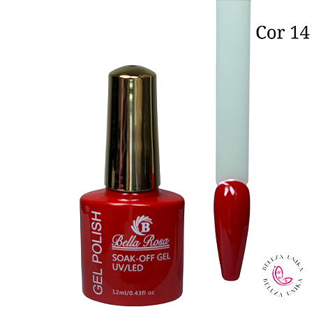 Esmalte em Gel Bella Rosa Polish 12ml Cor 14