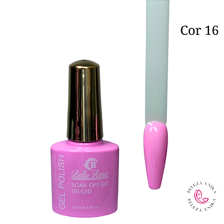 Esmalte em Gel Bella Rosa Polish 12ml Cor 16