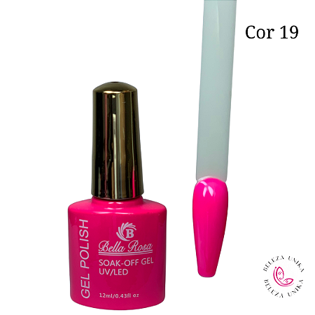 Esmalte em Gel Bella Rosa Polish 12ml Cor 19