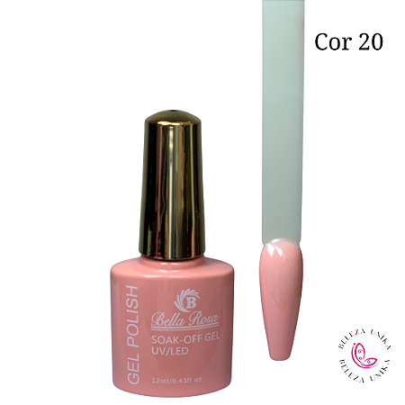 Esmalte em Gel Bella Rosa Polish 12ml Cor 20