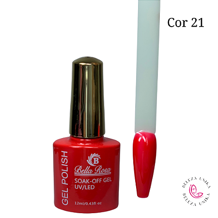 Esmalte em Gel Bella Rosa Polish 12ml Cor 21