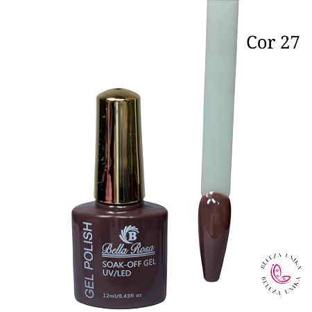 Esmalte em Gel Bella Rosa Polish 12ml Cor 27