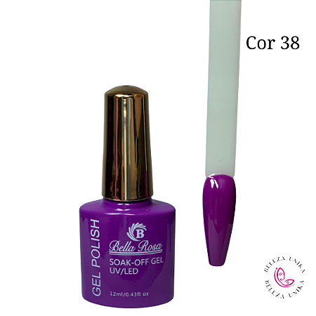 Esmalte em Gel Bella Rosa Polish 12ml Cor 38