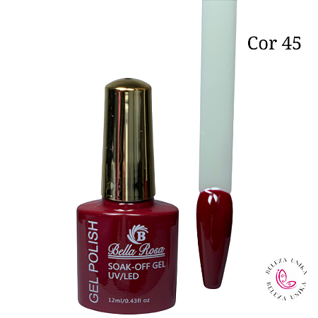 Esmalte em Gel Bella Rosa Polish 12ml Cor 45