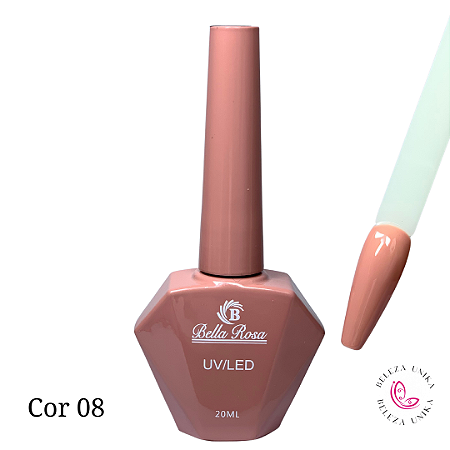 Esmalte em Gel Bella Rosa 20ml Coleção Elegância Cor 08