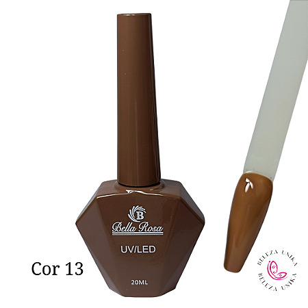 Esmalte em Gel Bella Rosa 20ml Coleção Elegância Cor 13