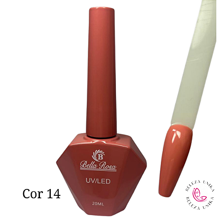 Esmalte em Gel Bella Rosa 20ml Coleção Elegância Cor 14