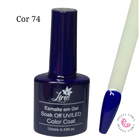Esmalte em gel Lirio (Coleção Color Coat C) 12ml  Cor 74