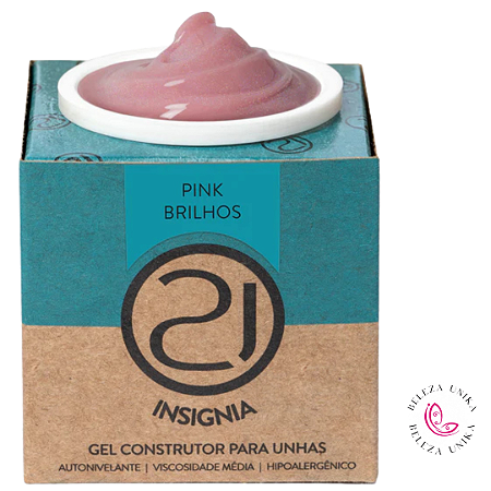 Gel Ecoline Insignia Pink Brilho 16gr (Fibra de Brinde ) Nails 21