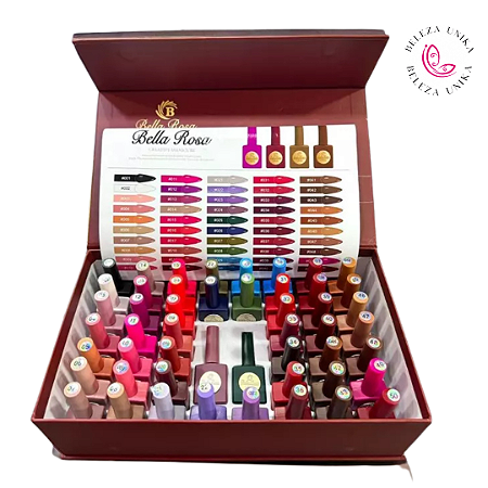 Kit Esmalte em Gel Bella Rosa 50 Cores 18ml