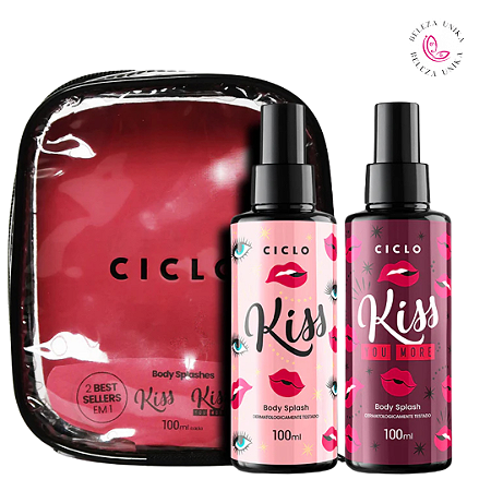 Estojo Body Splash Kiss 100ml + Kiss You More 100ml