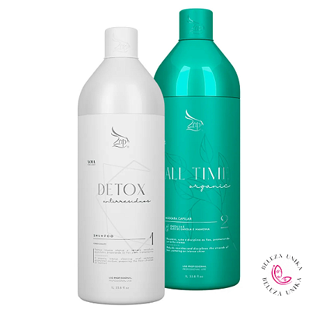 Kit All Time Organic 1L - Máscara & Shampoo Detox - Zap