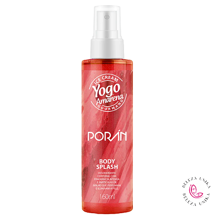 Body Splash Ice Cream Yogo  Amarena  Gourmand 160ml - Poran
