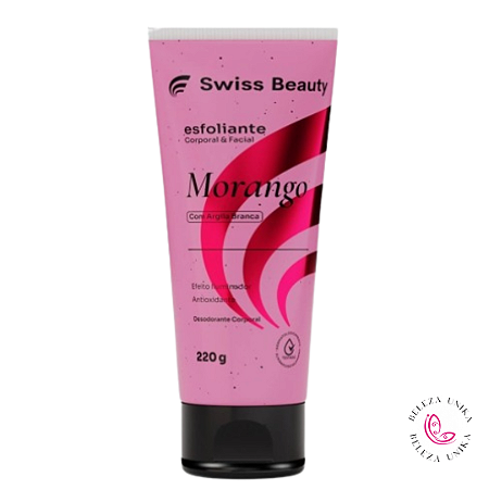 Esfoliante Corporal e Facial Morango 220g - Swiss Beauty
