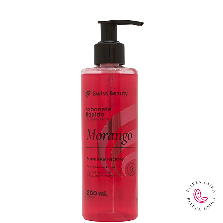 Sabonete Líquido Morango 200 ml Swiss Beauty