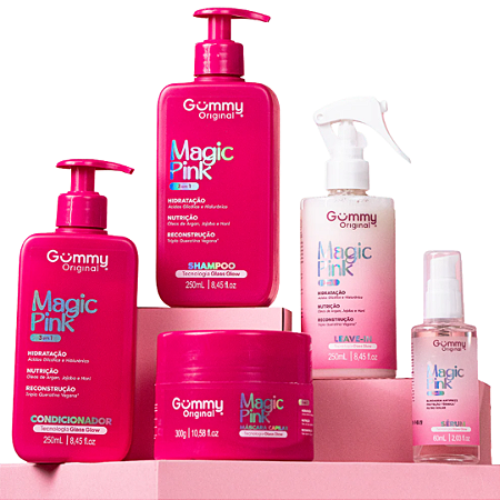 Magic Pink Gummy Linha Capilar Kit Completo