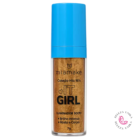 Iluminador Solto Brilho Intenso Dourado Mia Make 7g