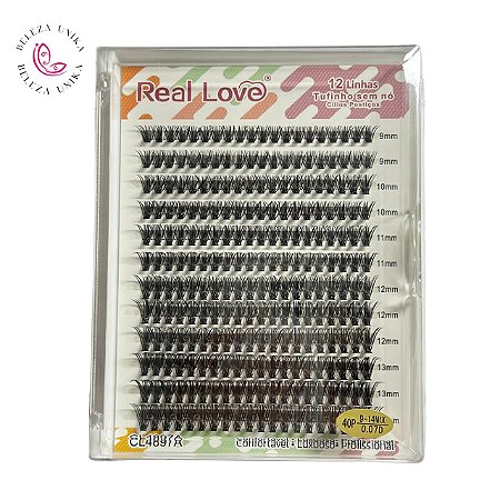 Cilios tufinho Wisps Real love 40P Mix 8 ao 14