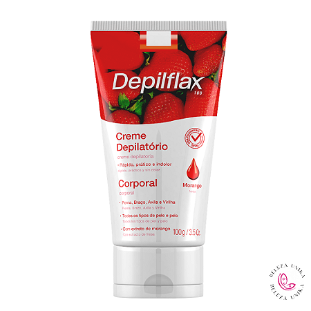 Creme Depilatório facial 100g – Morango - Depiflax