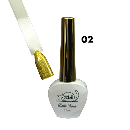 Esmalte em Gel Bella Rosa Olho de Gato Dourado