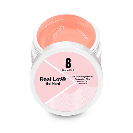 Real Love Gel Hard 15ml Cor 08 Pink Nude