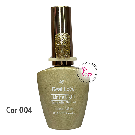 Esmalte em Gel Real Love Dourados Cor 04