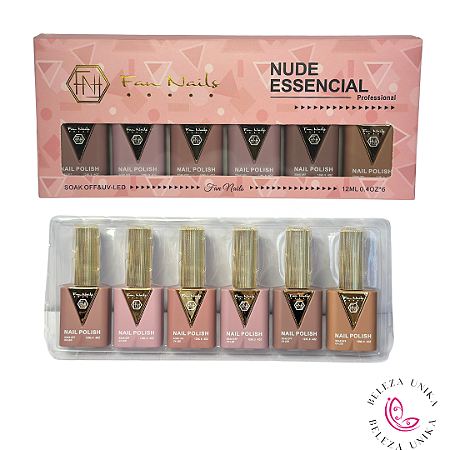Kit Esmalte em Gel Nude Essencial  - Fan Nails