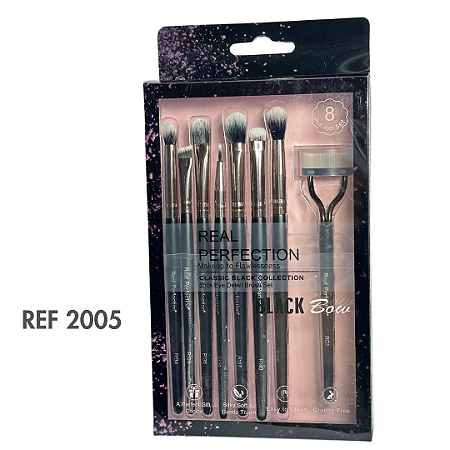 Kit De Pincéis Real Perfection 8 Pç Classic Black - Ref 2005
