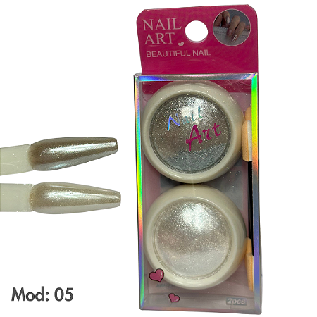 Pó Cromado com 2 unidades Modelo 05