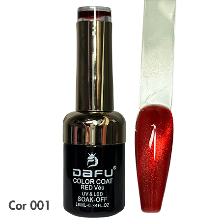Esmalte em Gel Vermelho Transparente 10ml 01 - Dafu