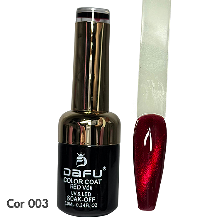 Esmalte em Gel Vermelho Transparente 10ml 03 - Dafu