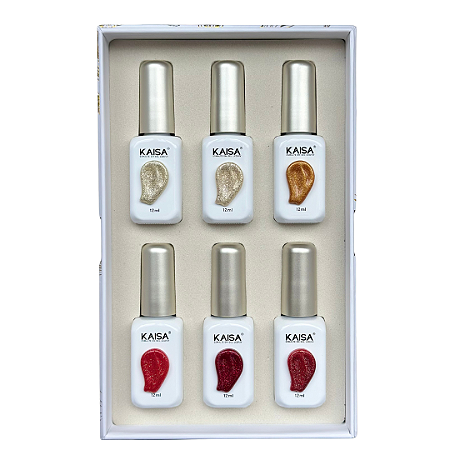 Kit Esmalte em Gel FIREWORK 12ML | 6 Cores Kaisa