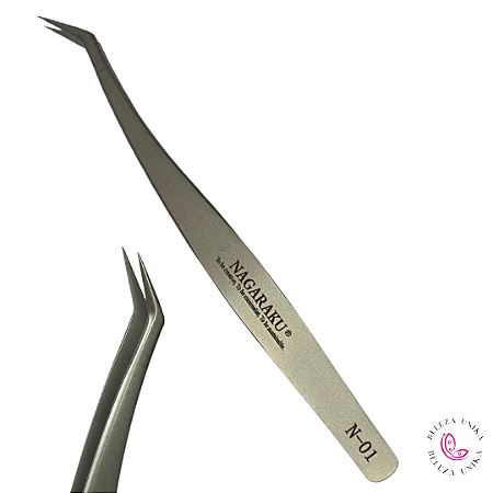 Pinça Nagaraku N-01 Para Extensão De Cílios Ponta Curva