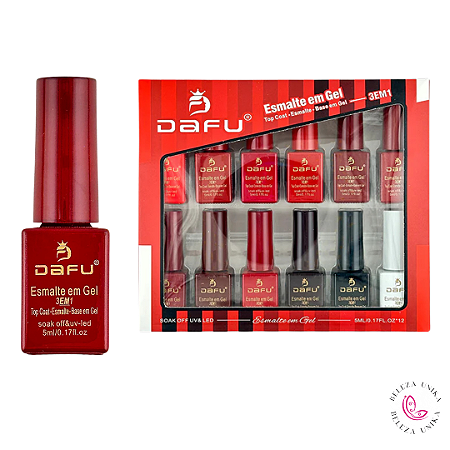 Kit Mini Esmalte em Gel Vermelhos 5ml - Dafu