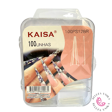 Tips Stiletto Extra Longa Transparente  - Kaisa