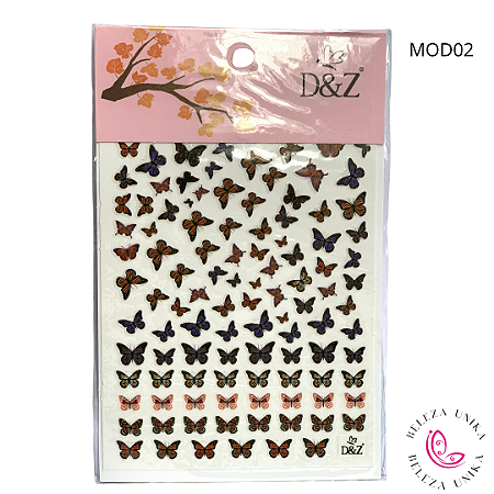 Adesivo de Borboletas Mod 02 D&Z