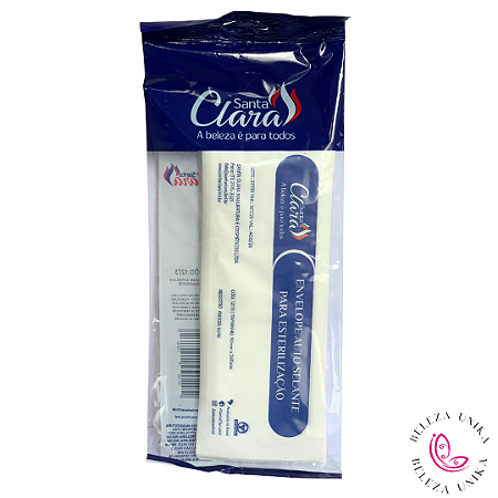 Envelope para Autoclave 9 cm x 24 cm – Pacote com 20 Unidades - Santa Clara