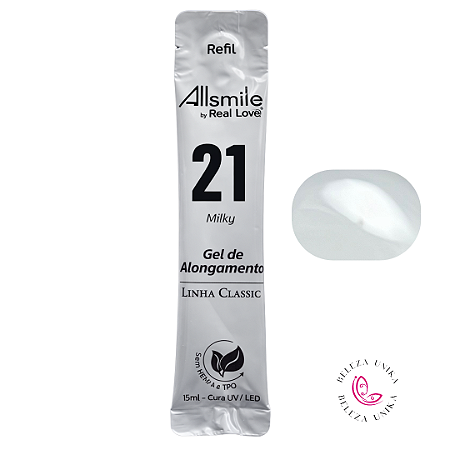 Gel Sachê Allsmile 21 Milky Sem TPO 15ml - Real Love
