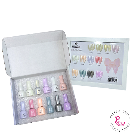 Kit Esmalte em Gel Bella Rosa - Wonder Pearl 12un