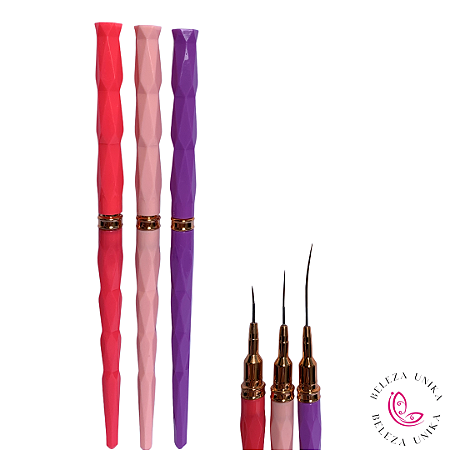 Kit Pincel Cristal fino 3 unidades
