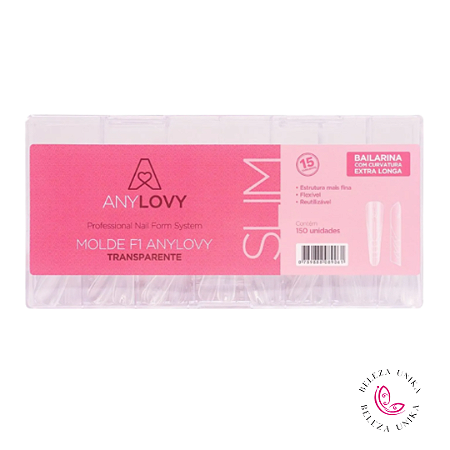 Molde F1 Slim 0MM Anylovy Bailarina extra longa com 150uni