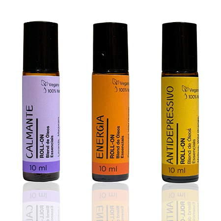 Trio de Blends Roll-on – Energia • Ânimo • Calma