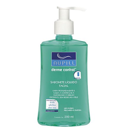 Sabonete Líquido Facial da Nupill Derme Control 200ml